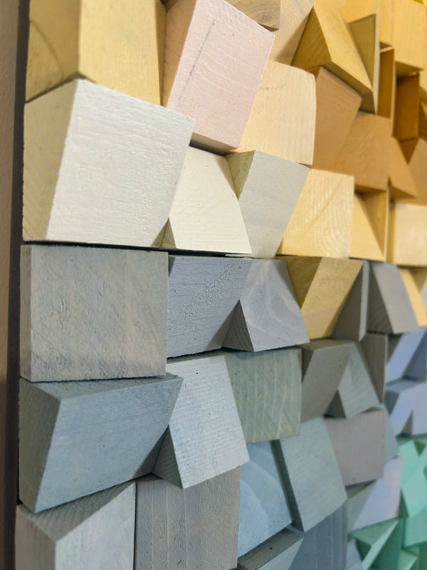 Tramonto Siciliano — Handcrafted Dimensional Wood Art