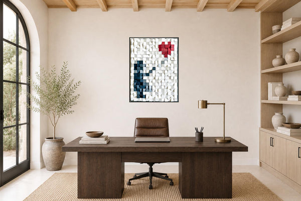 Girl with Balloon — Handcrafted Wood Block Interpretation of Banksy art