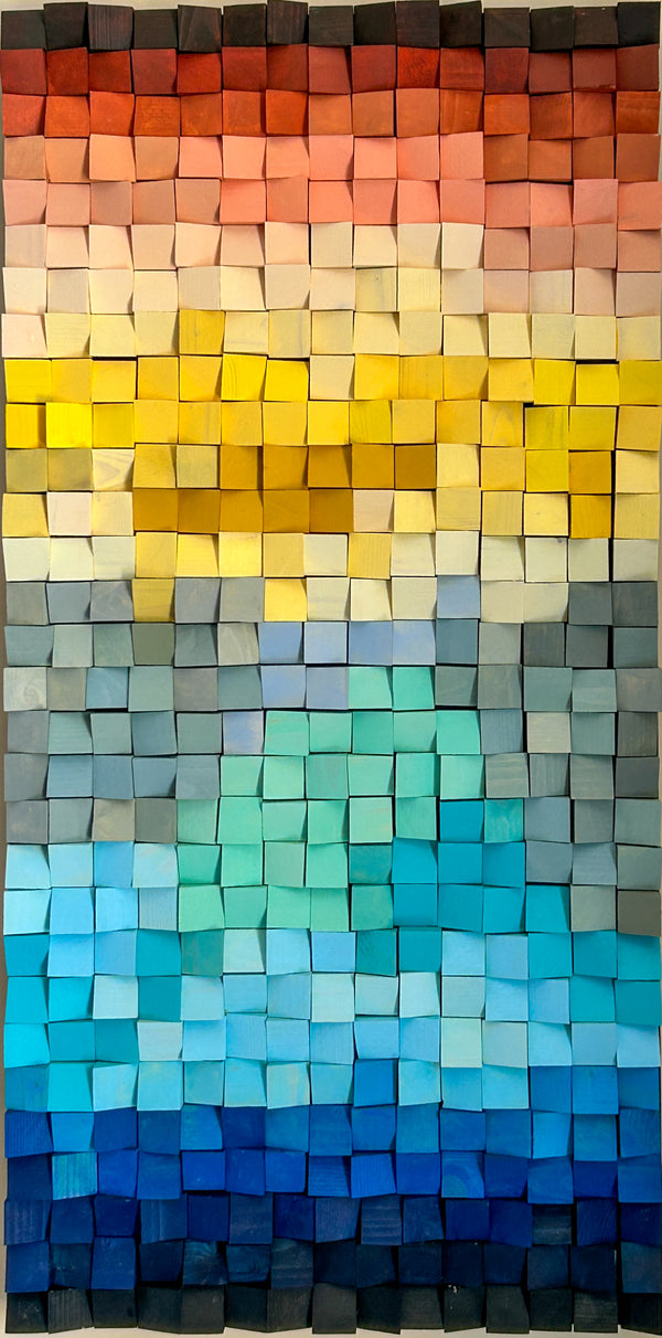 Tramonto Siciliano — Handcrafted Dimensional Wood Art