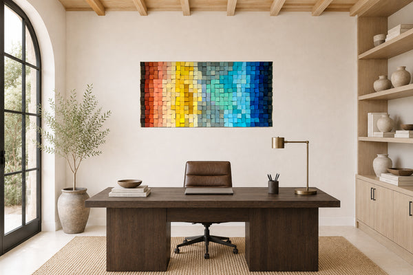 Tramonto Siciliano — Handcrafted Dimensional Wood Art